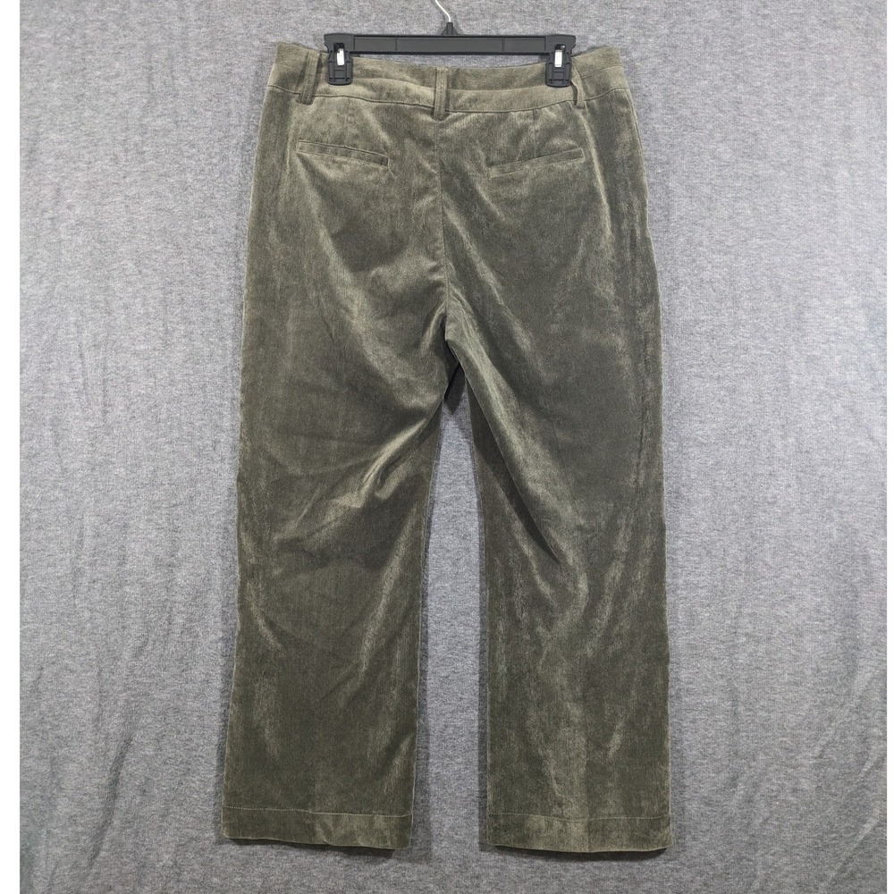 Coldwater Creek Whisper Corduroy Straight Leg Pants Olive Green Size‎ 12P - - Picture 2 of 8